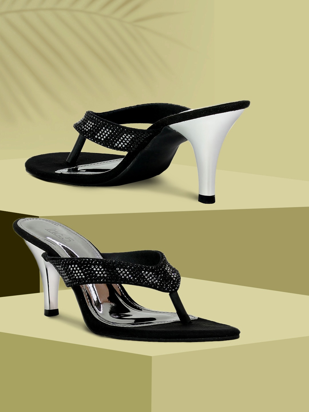 

Inc 5 Women Black Embellished Heels