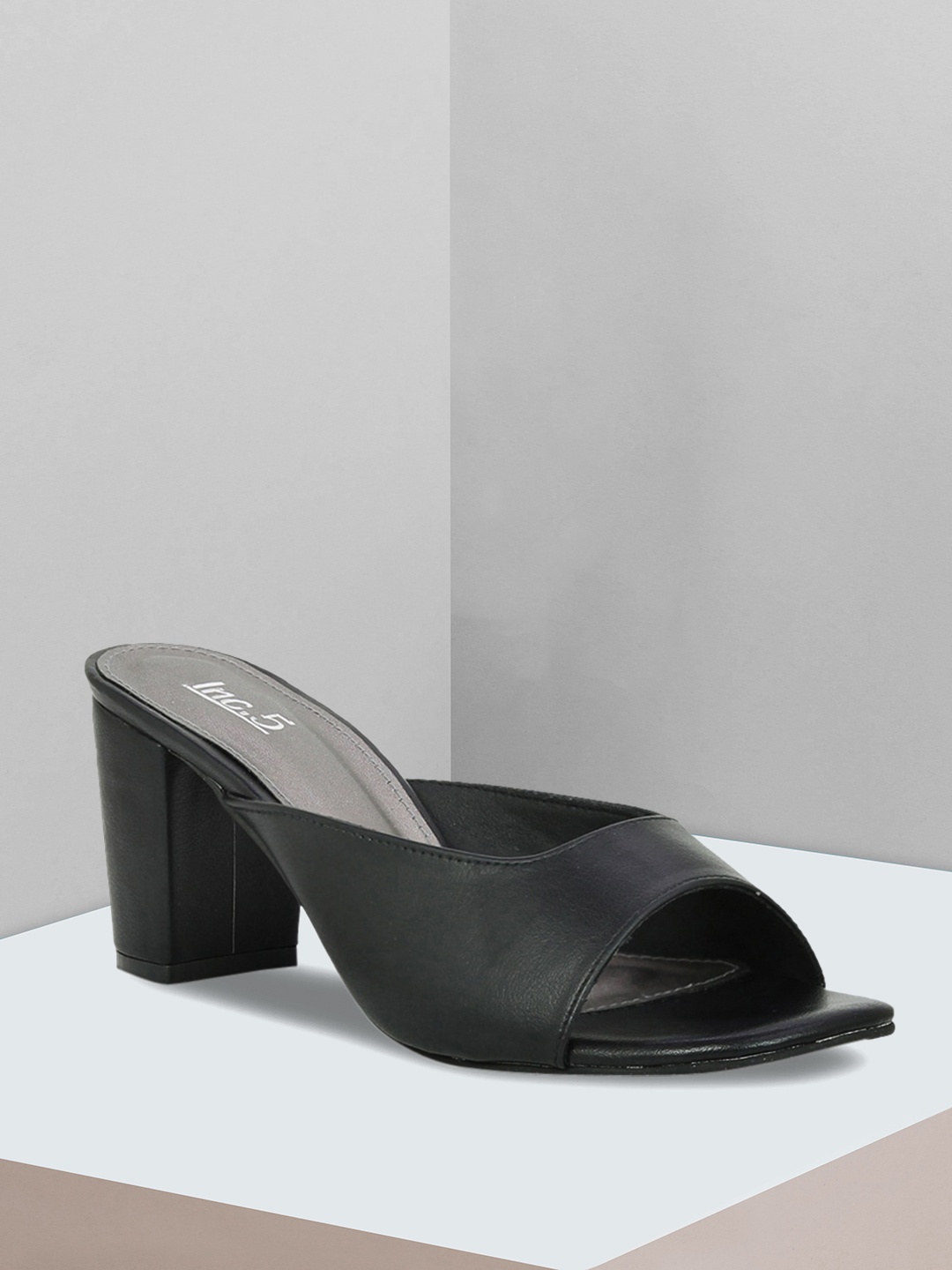 

Inc 5 Women Black Solid Heels