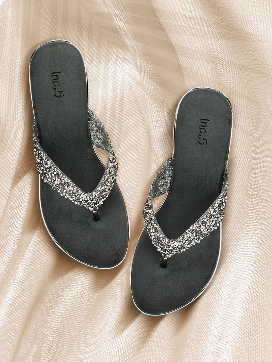 

Inc 5 Women Grey Embellished Heels
