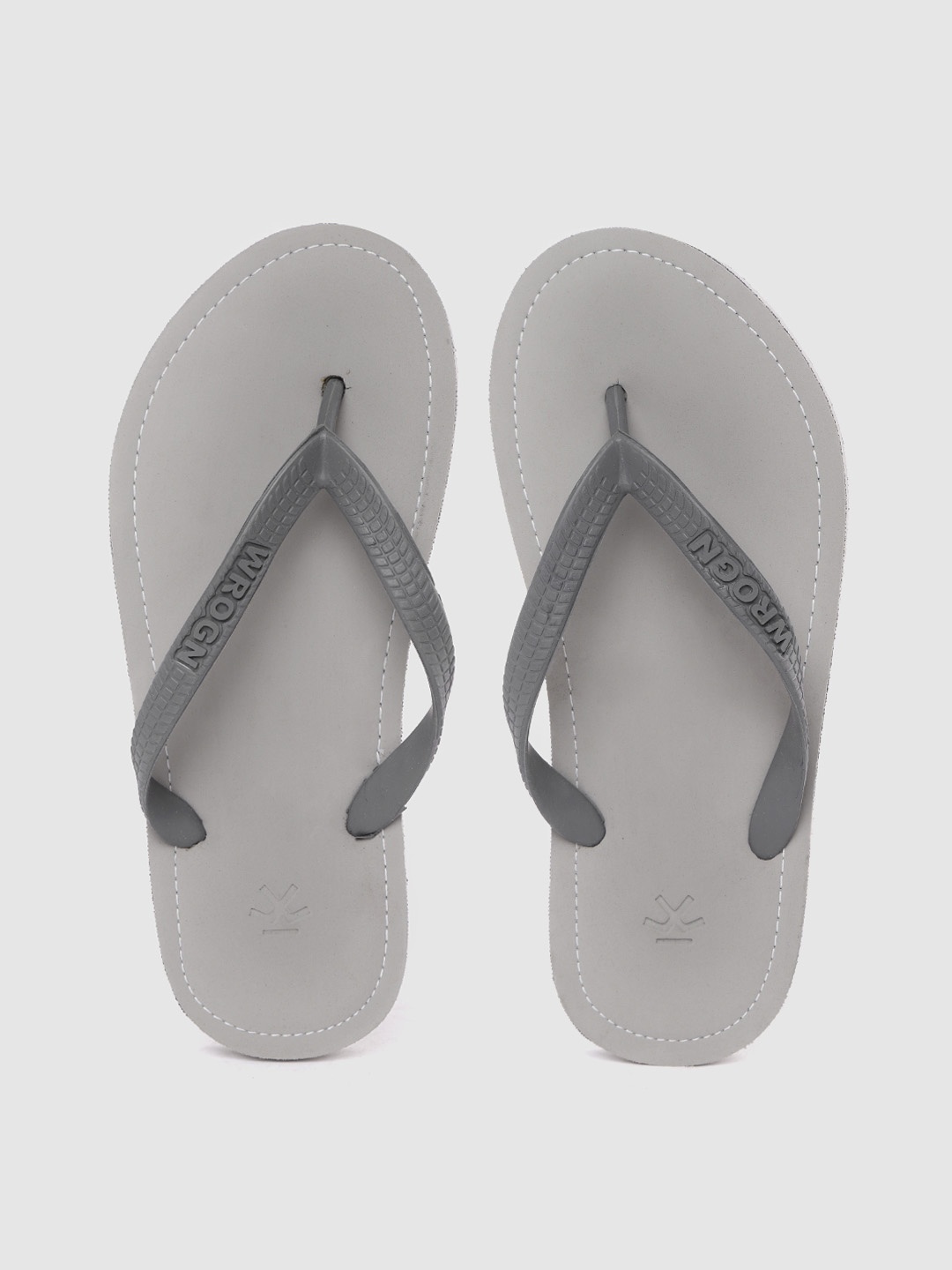 

WROGN Men Grey Thong Flip-Flops