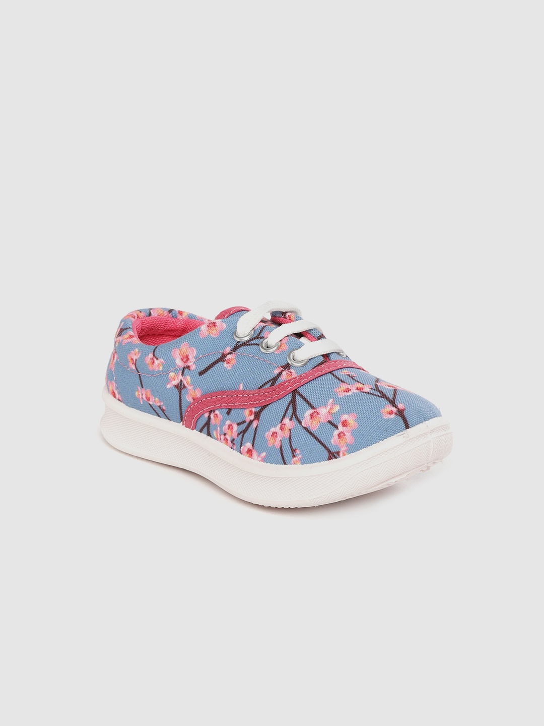 

YK Kids Blue & Pink Floral Print Sneakers
