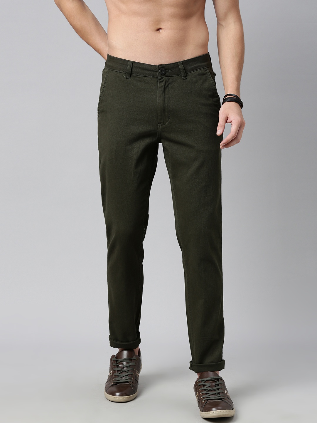 

Roadster Men Olive Chinos Trousers