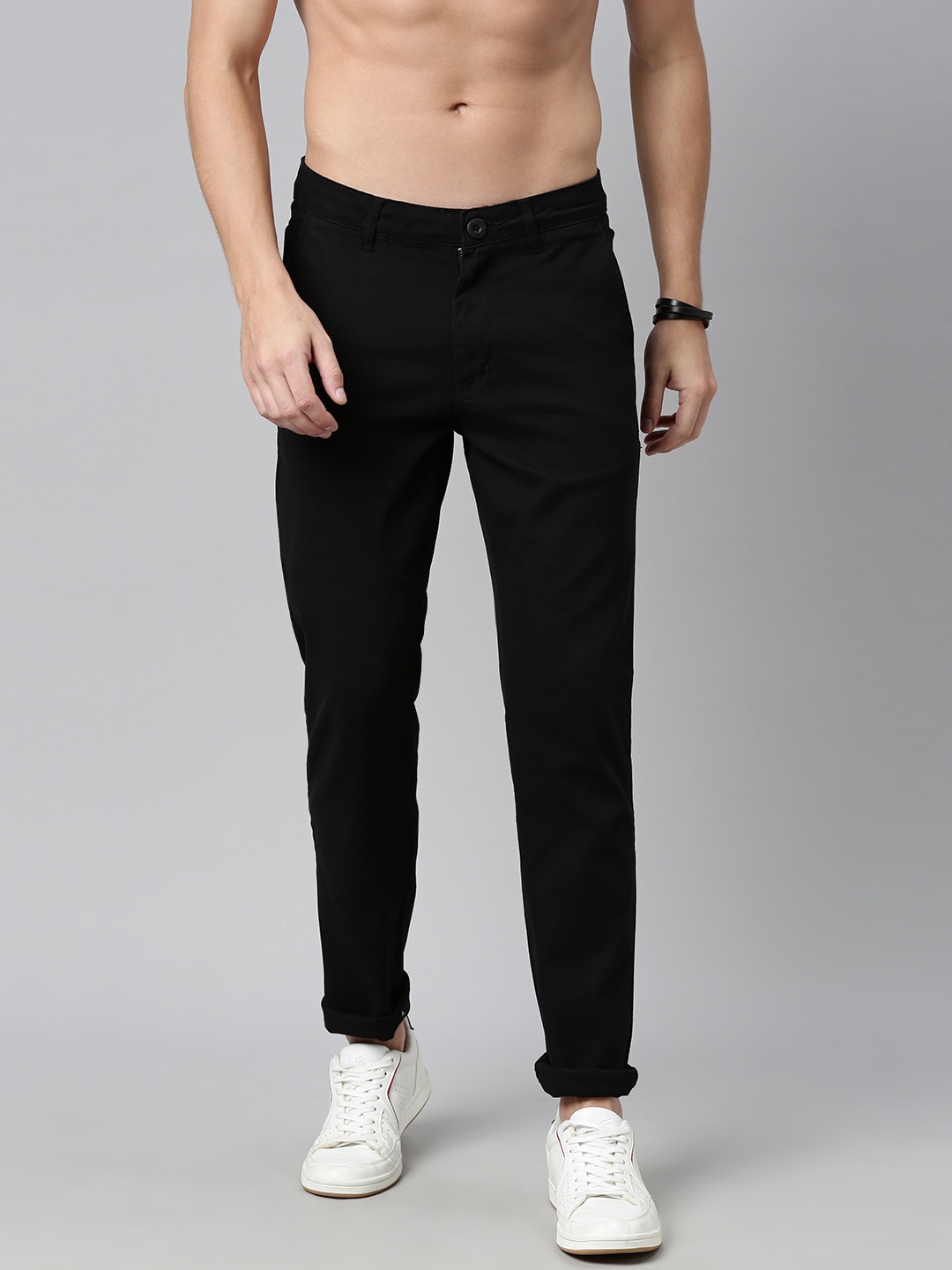 

Roadster Men Black Chinos Trousers