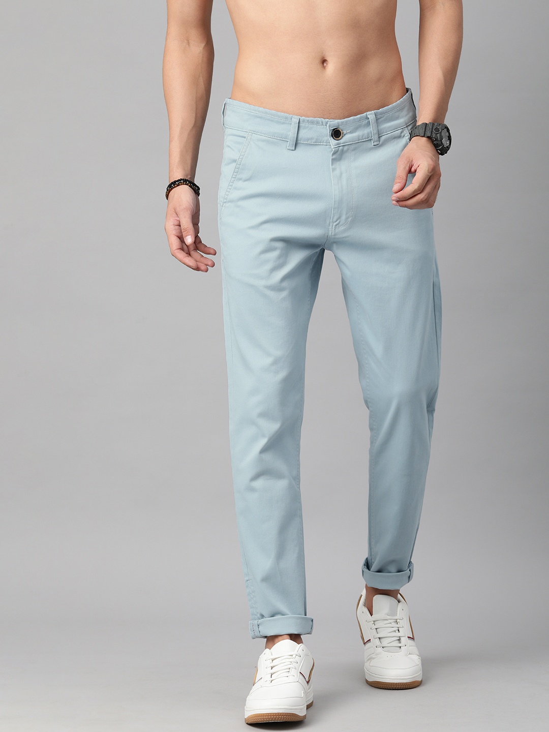 

Roadster Men Blue Chinos Trousers