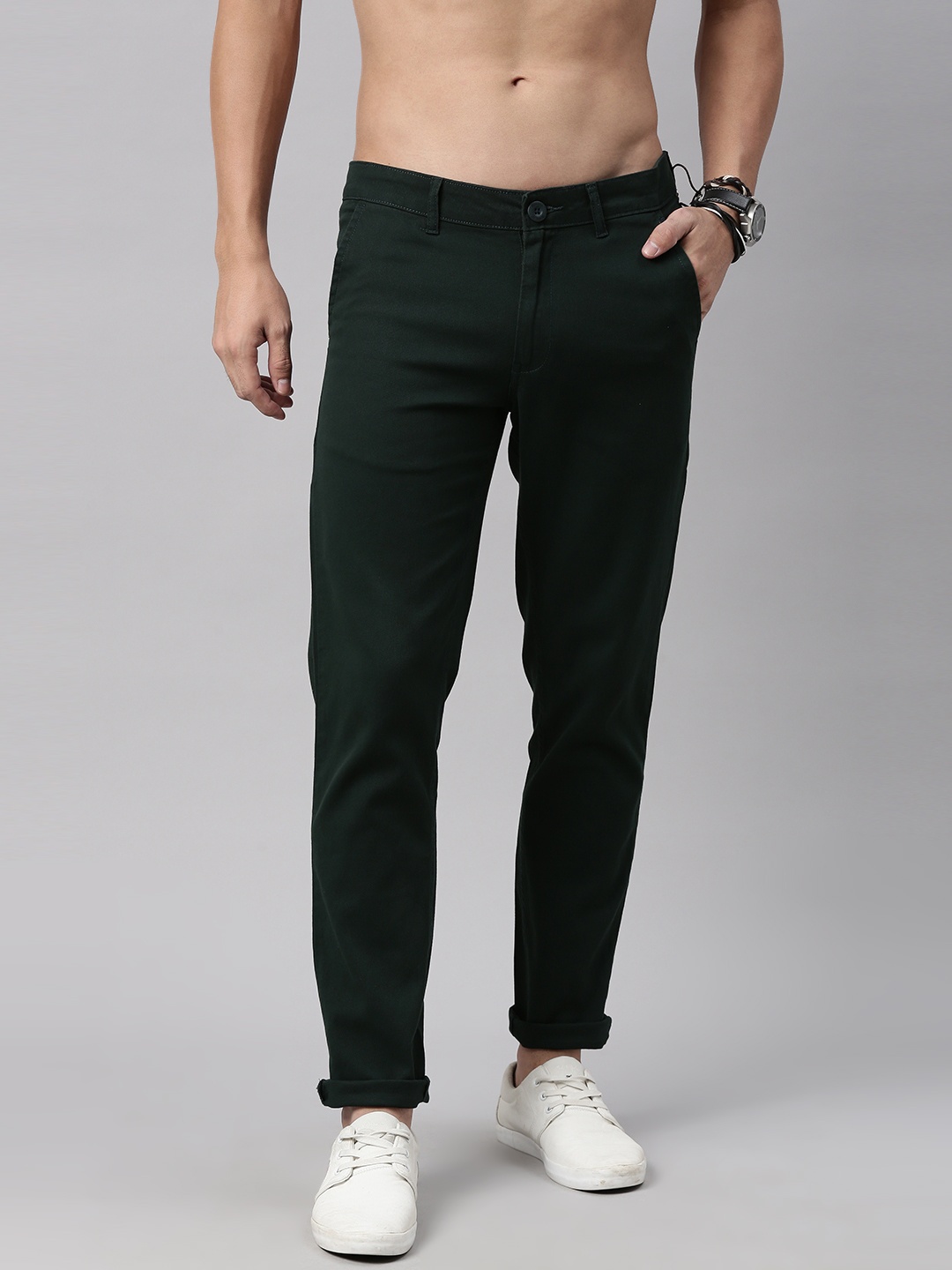 

Roadster Men Green Trousers