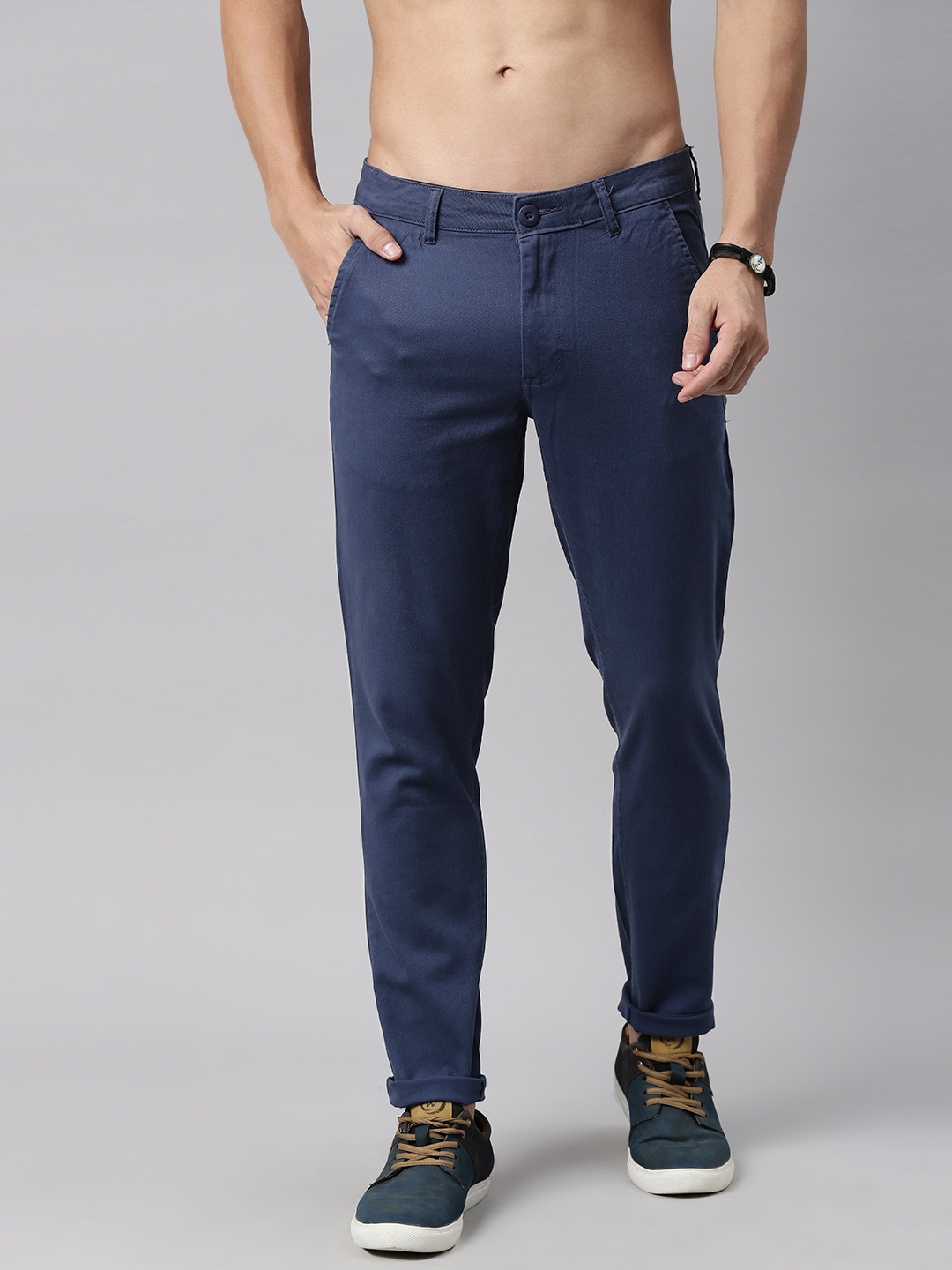 

Roadster Men Navy Blue Trousers