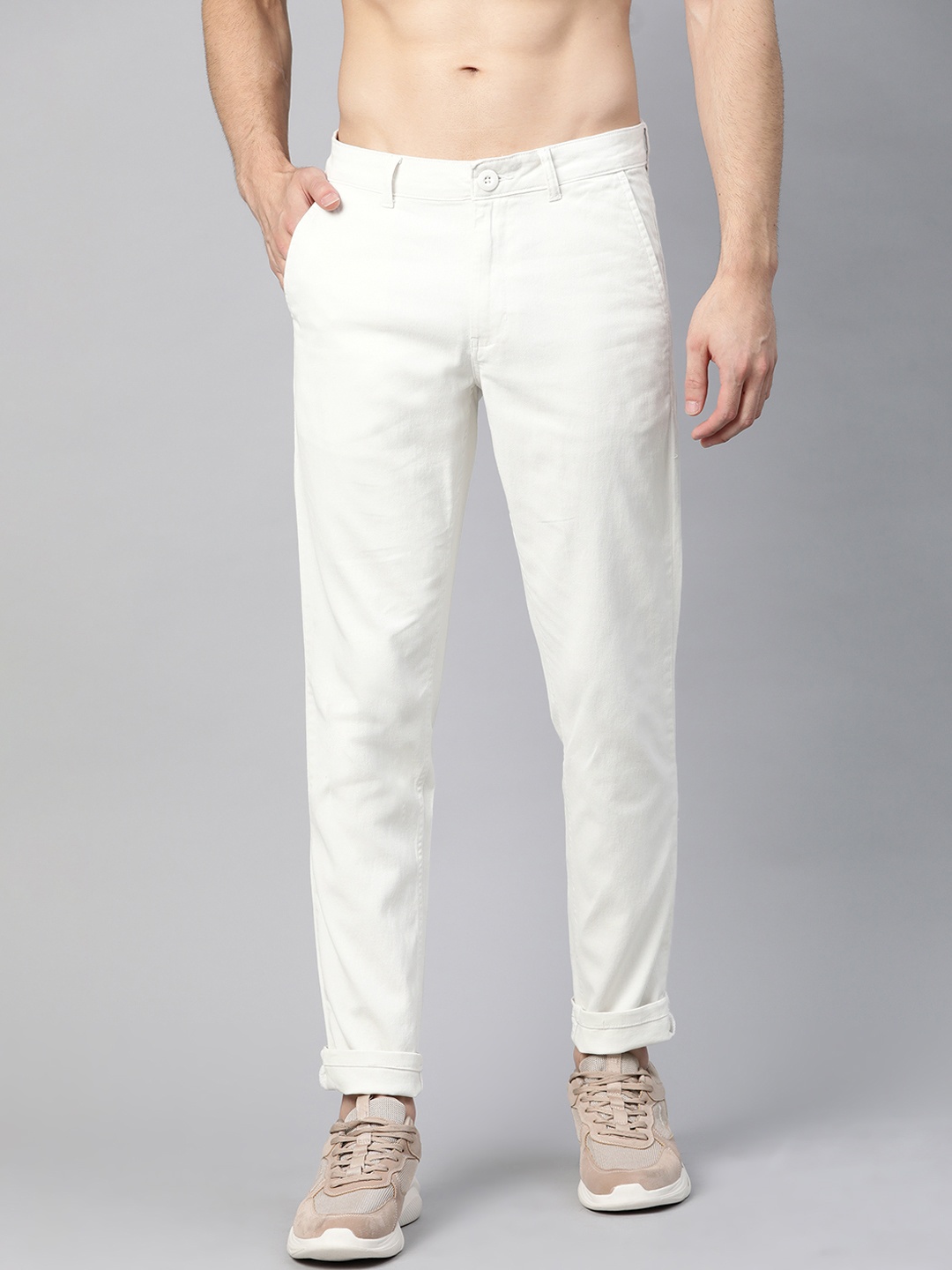 

Roadster Men White Chinos