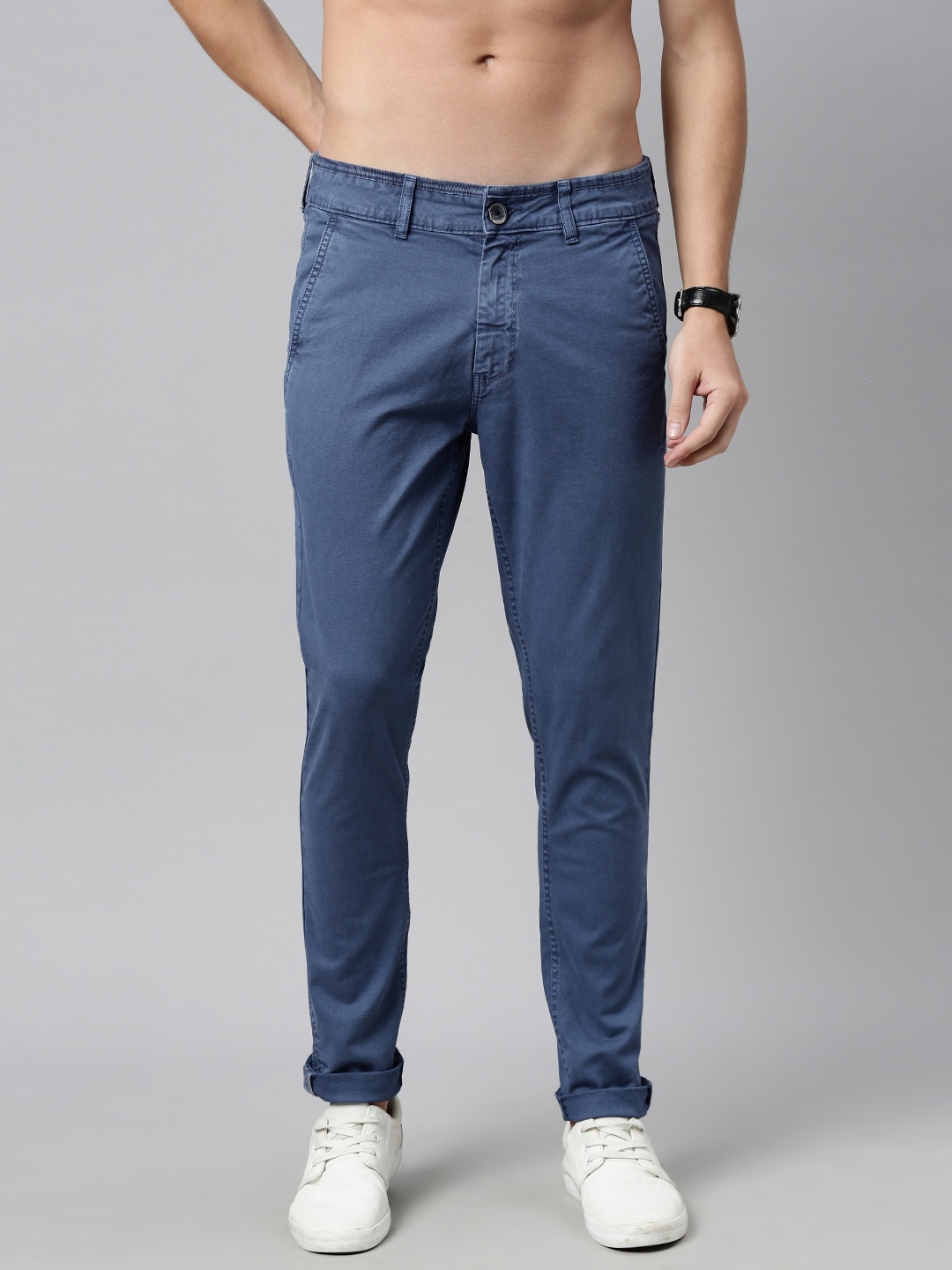 

Roadster Men Blue Regular Trousers