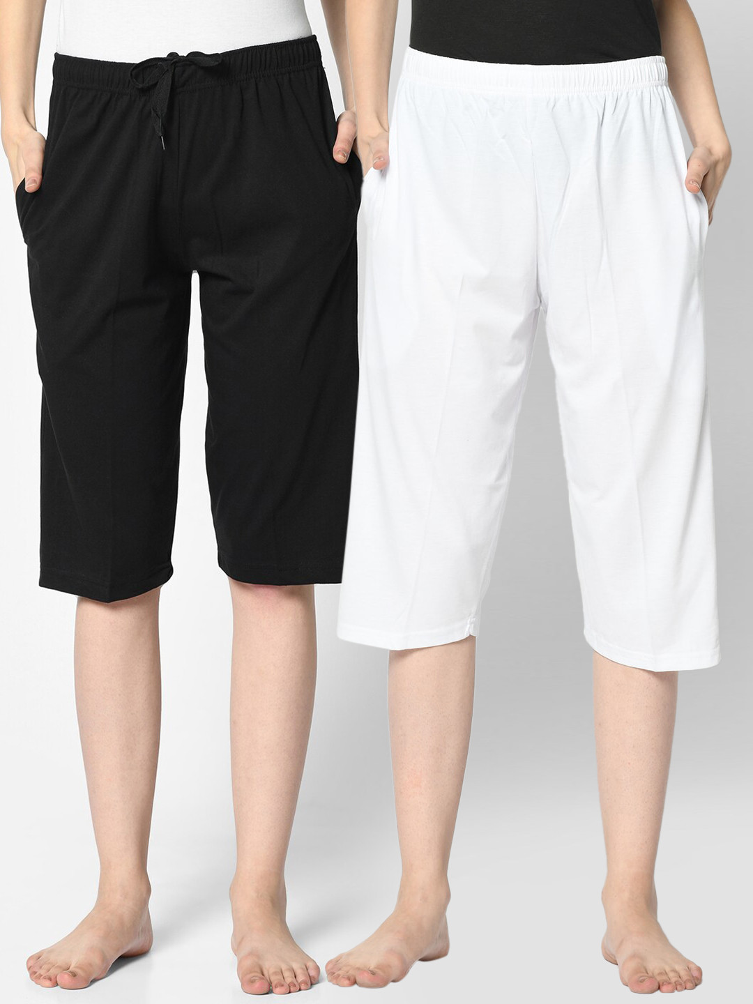 

VIMAL JONNEY Women Pack of 2 Lounge Pants, White
