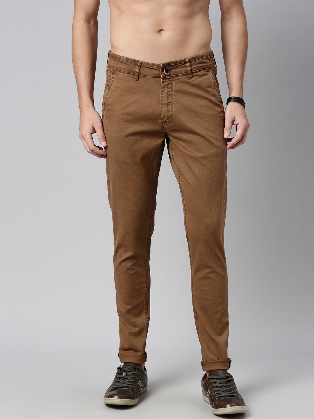 

Roadster Men Brown Regular Trousers