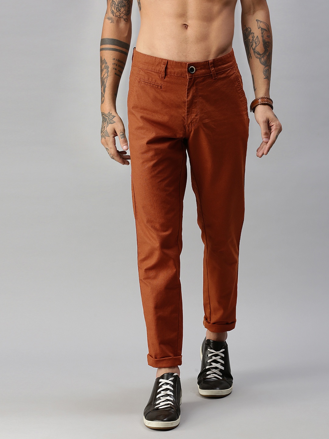 

Roadster Men Brown Regular Trousers