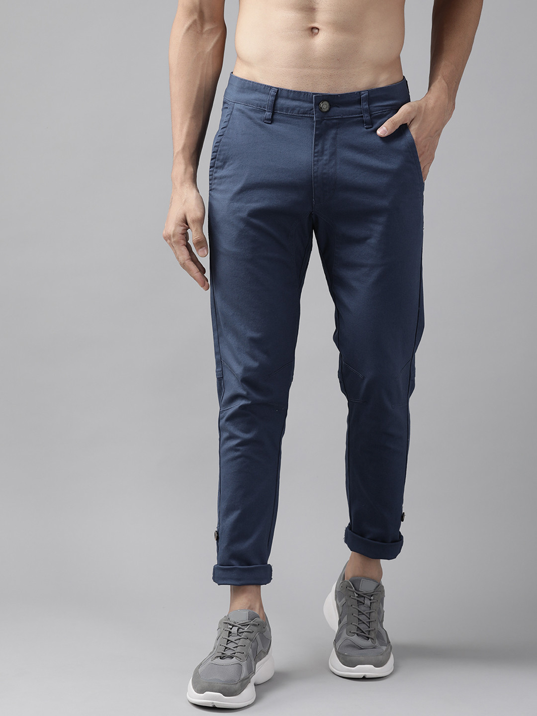 

Roadster X Discovery Adventures Men Teal Blue Chinos