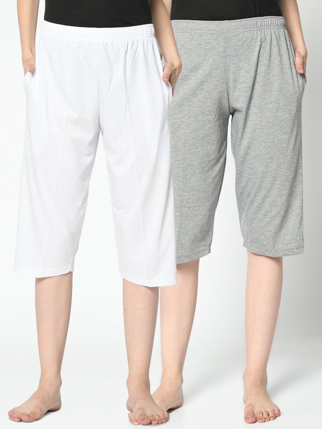 

VIMAL JONNEY Women Pack of 2 Lounge Shorts, White