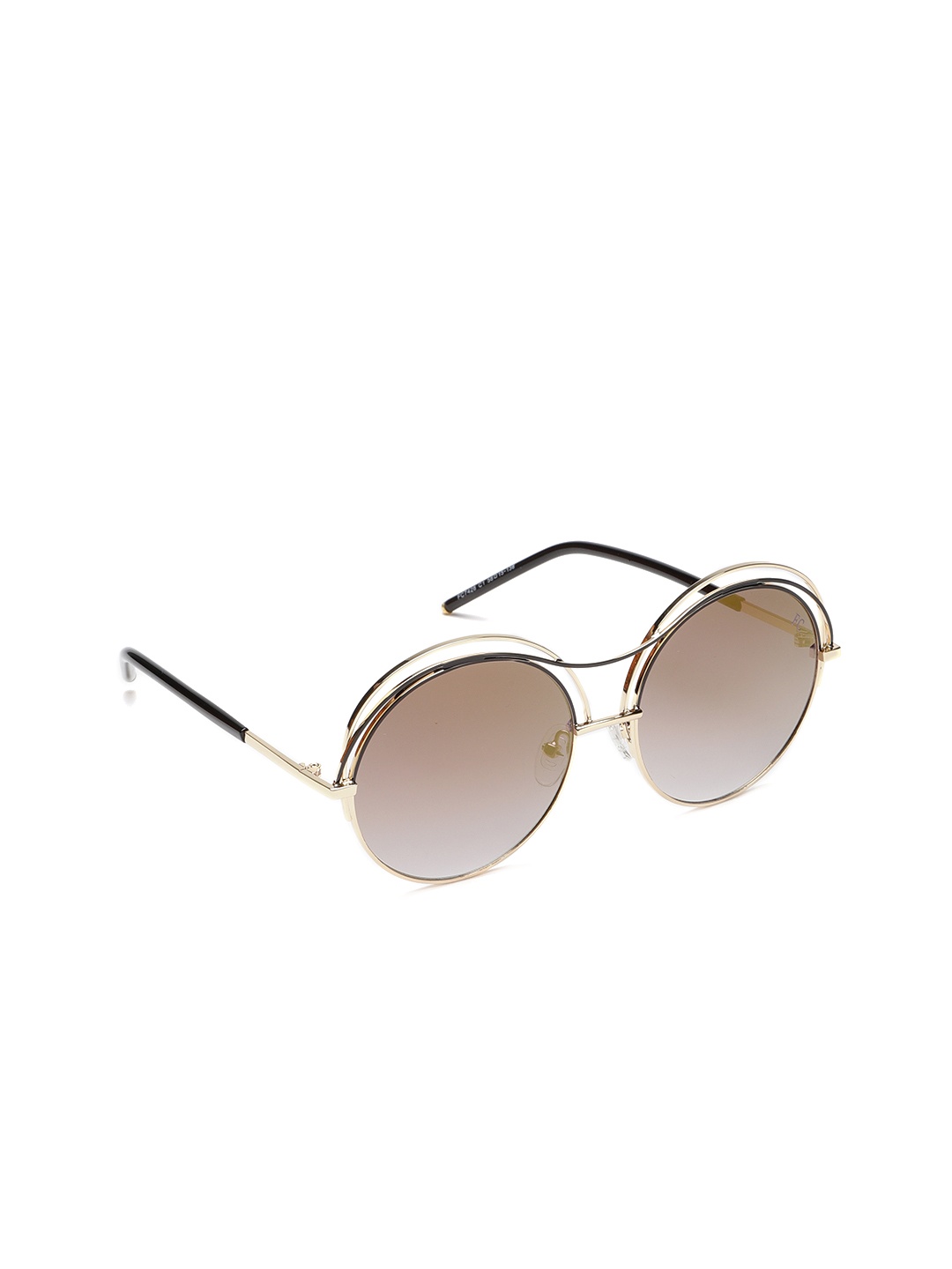 

French Connection Women Pink Lens & Gold-toned Round Sunglasses FC 7428 C1