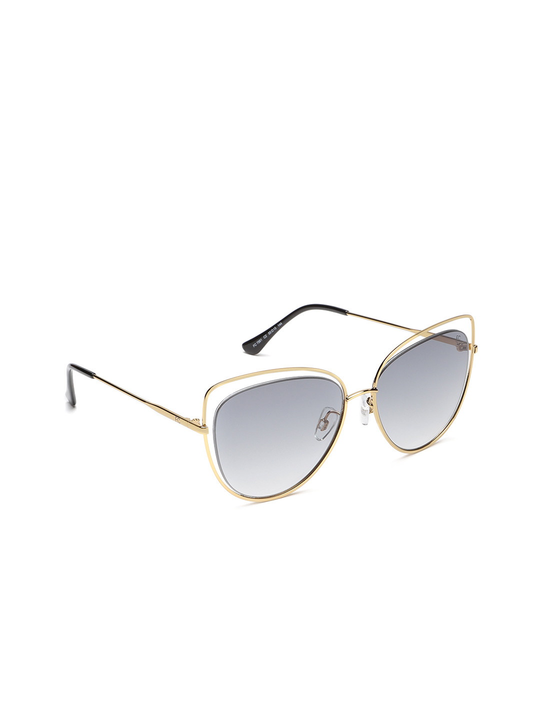 

French Connection Women Grey Lens & Gold-toned Cateye Sunglasses FC 7561 C2
