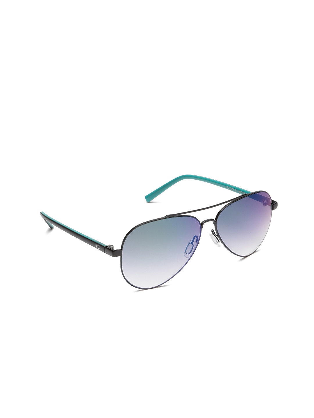 

French Connection Unisex Green Lens & Black Aviator Sunglasses FC 7579 C1