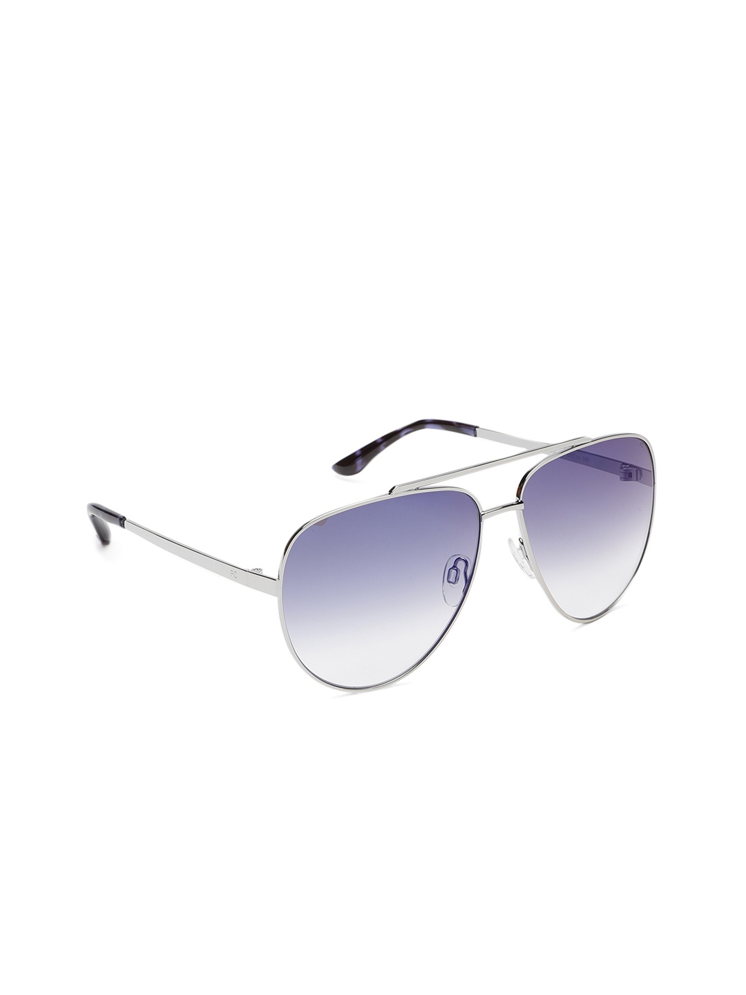 

French Connection Men Blue Lens & Silver-toned Aviator Sunglasses FC 7434 C2 S