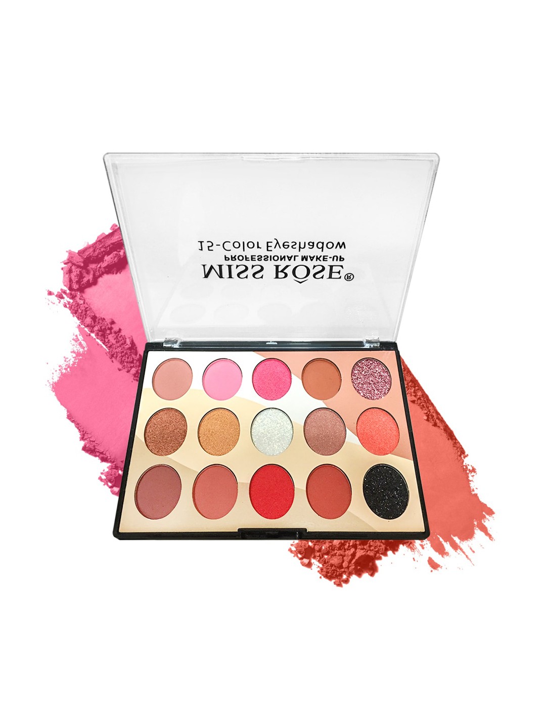 

Miss Rose 15 Color Glitter Eyeshadow Palette 7001-077MY 1, Multi
