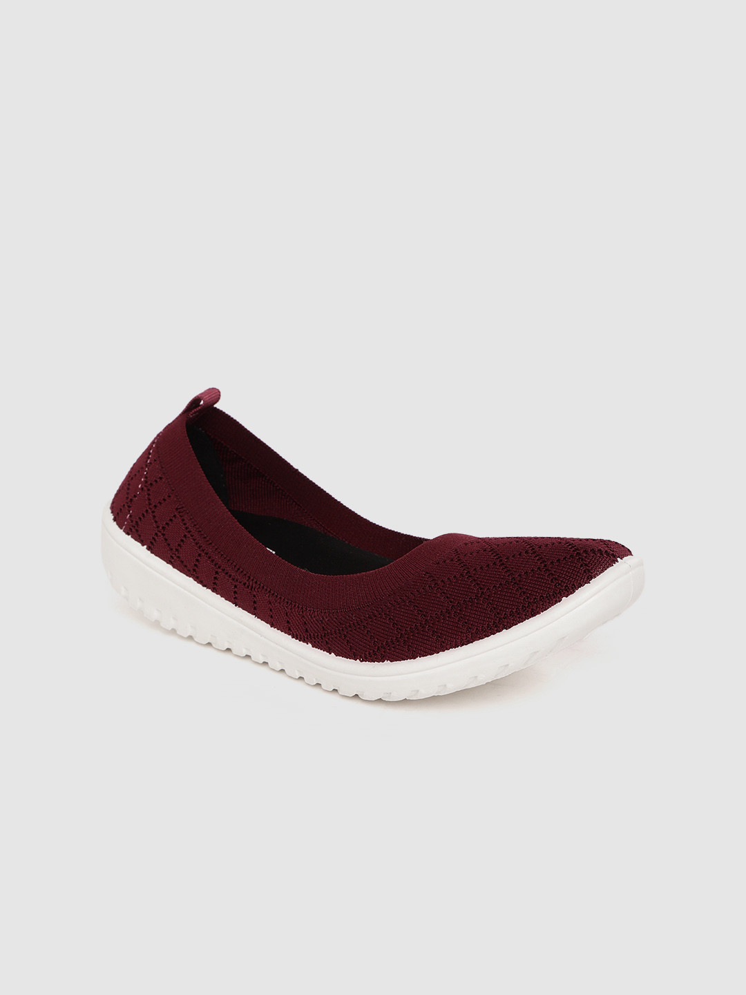 

DressBerry Women Burgundy Patterned Ballerinas