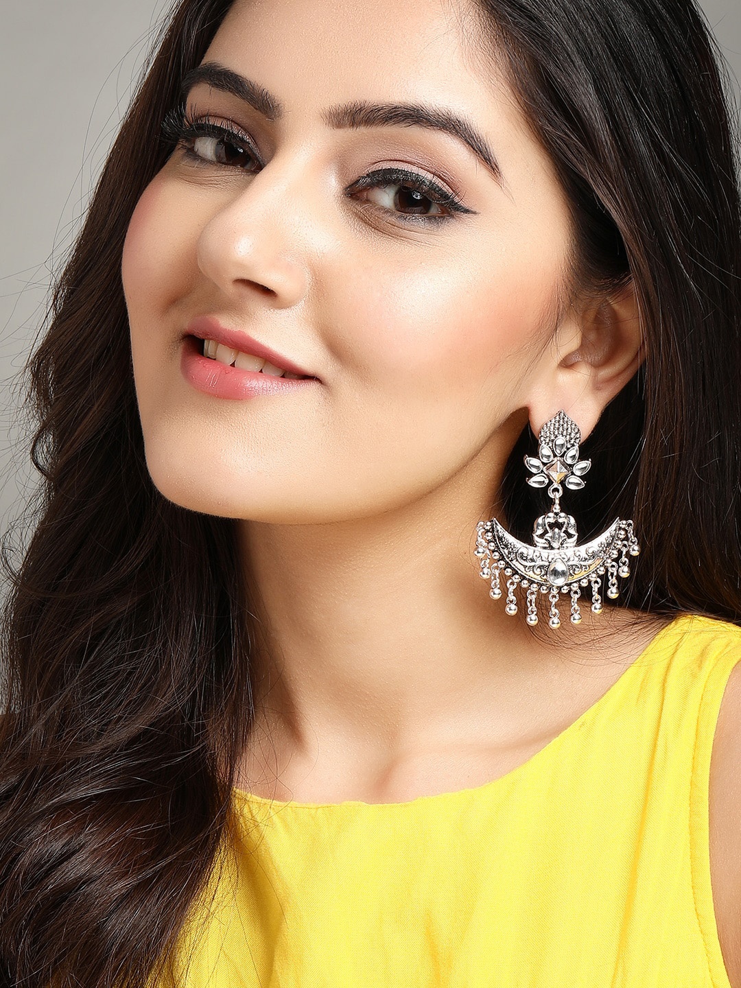 

Rubans Silver-Plated Classic Drop Earrings