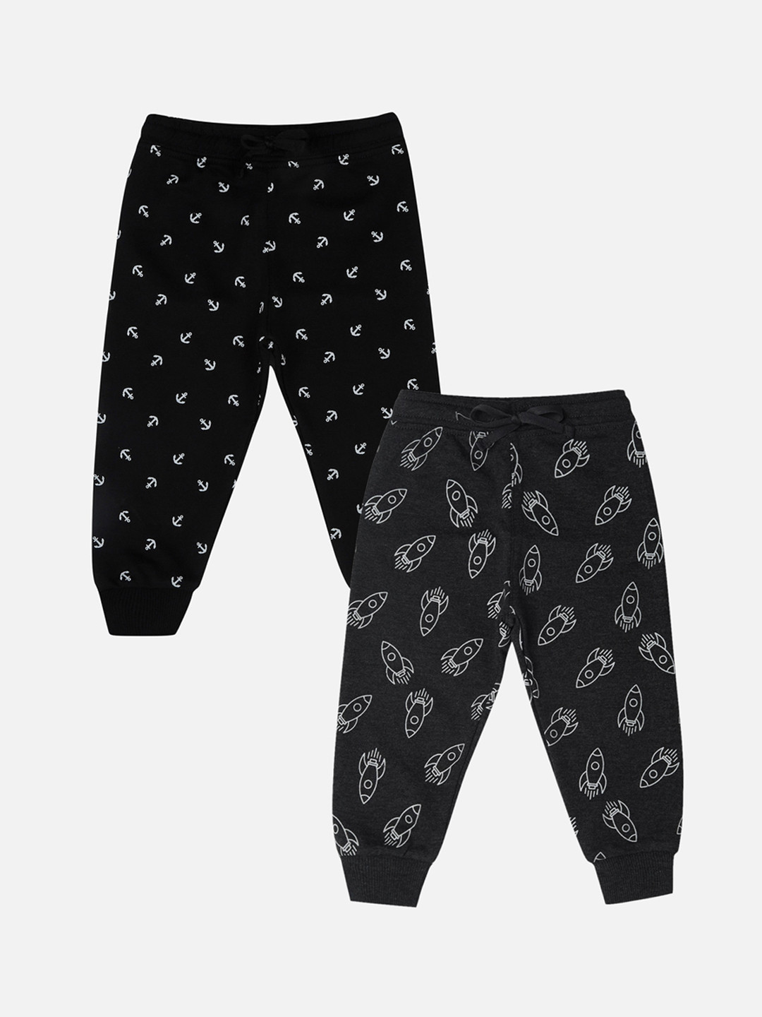 

Bodycare Kids Infant Boys Pack Of 2 Printed Antiviral & Antibacterial Protection Joggers, Charcoal