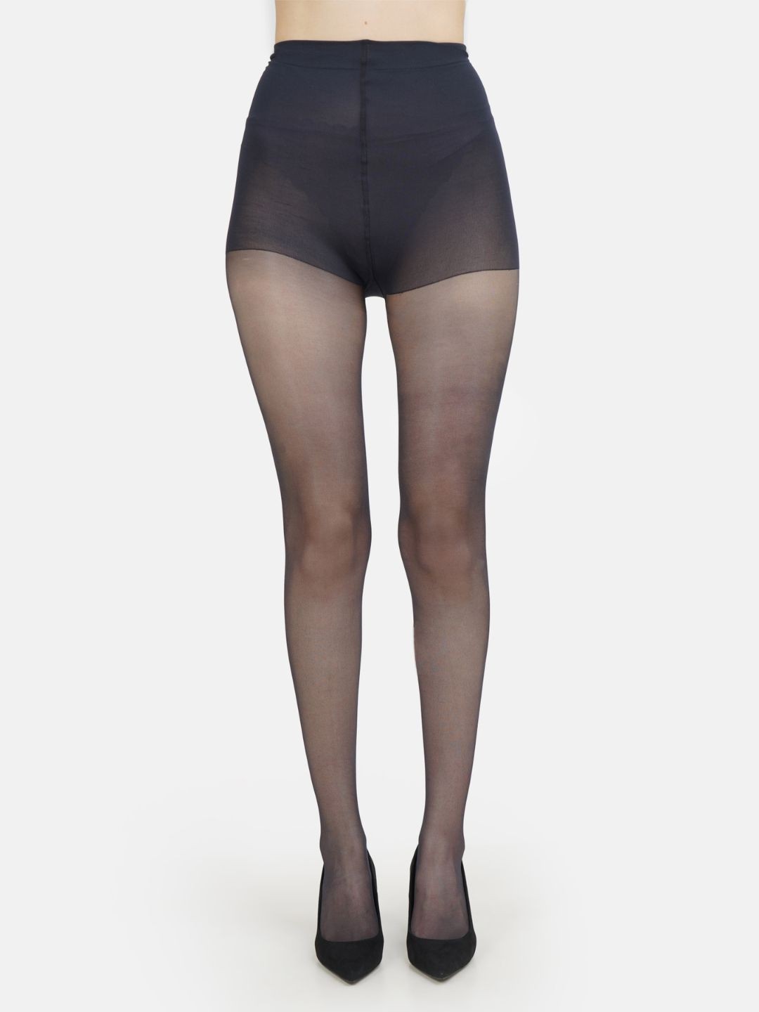 

N2S NEXT2SKIN Women Black Solid Low Denier Pantyhose Stockings