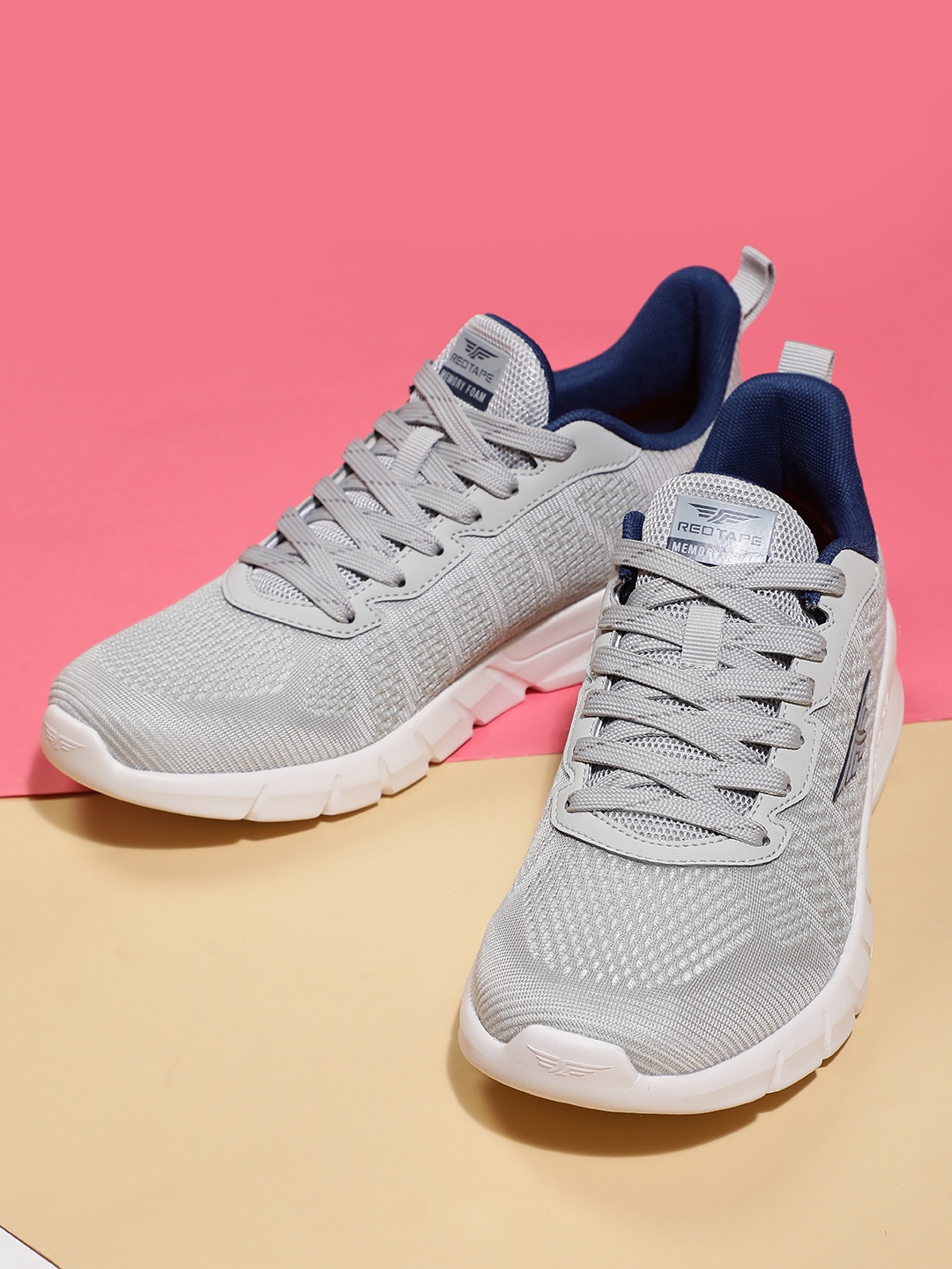

Red Tape Men Grey Mesh Walking Shoes