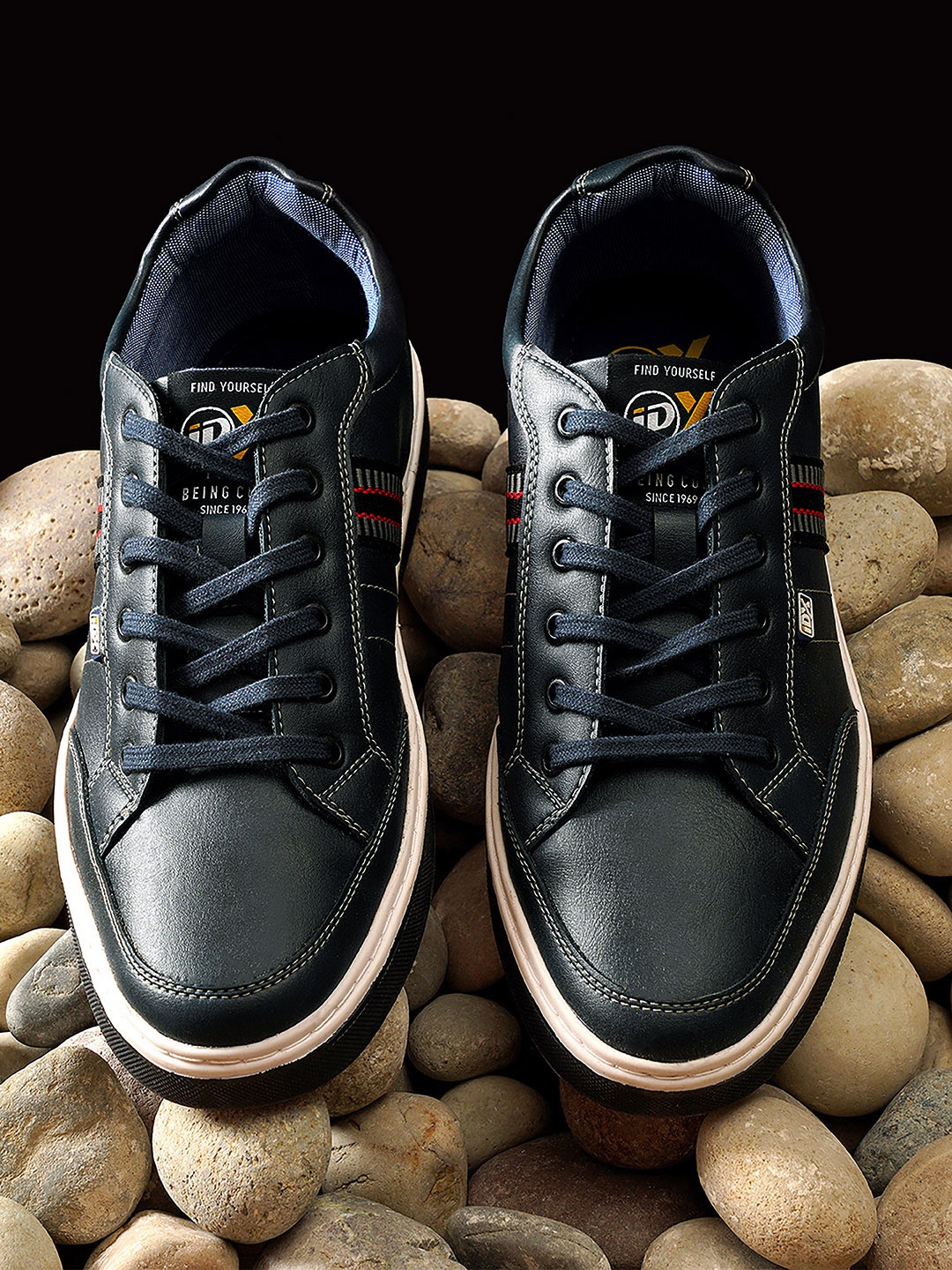 

iD Men Navy Blue Lace Up Casual Shoes