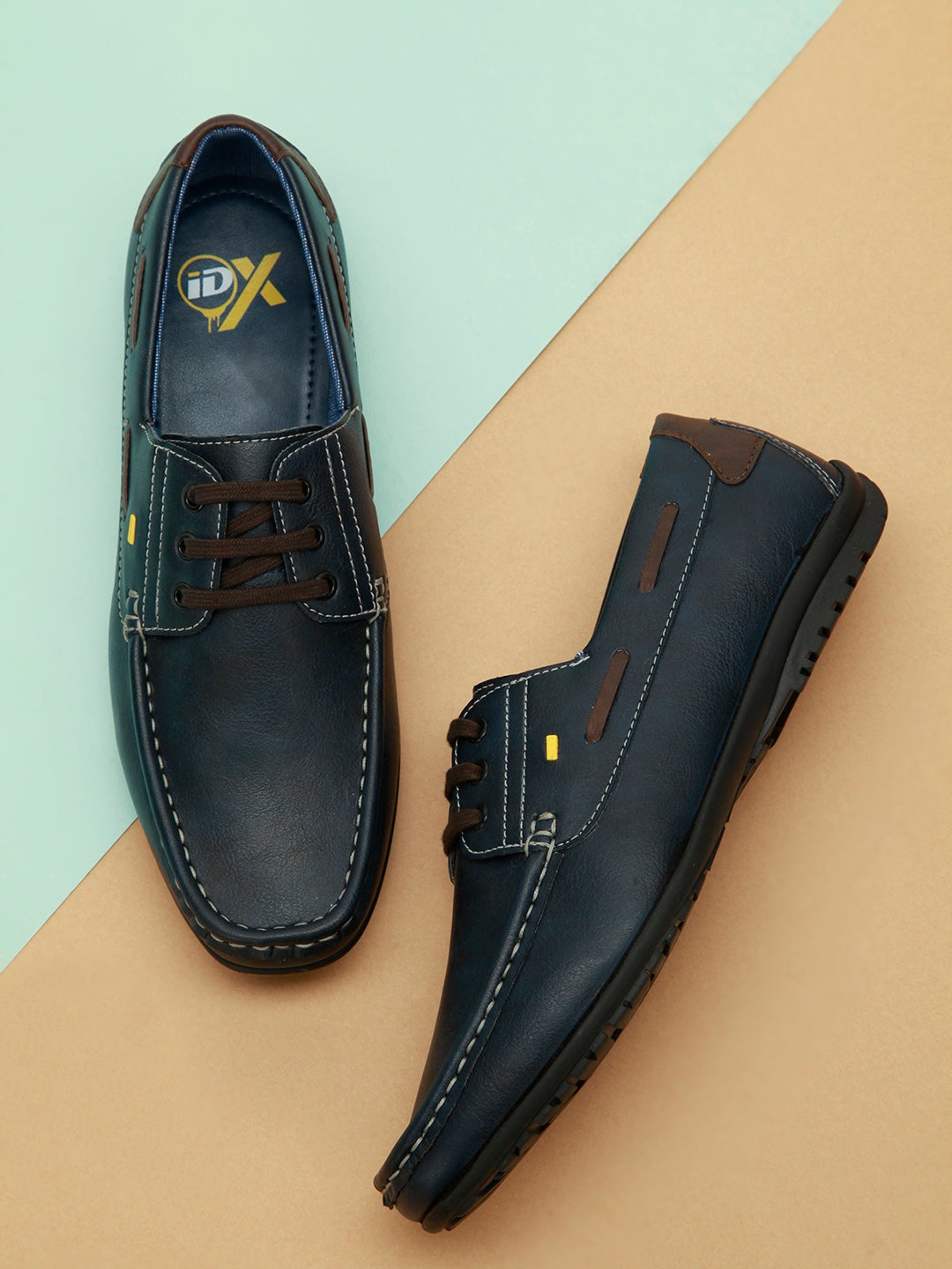 

iD Men Blue Lace Up Casual Shoes, Navy blue