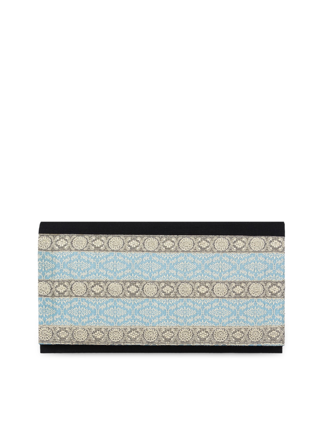 

Anekaant Blue Jacquard Clutch