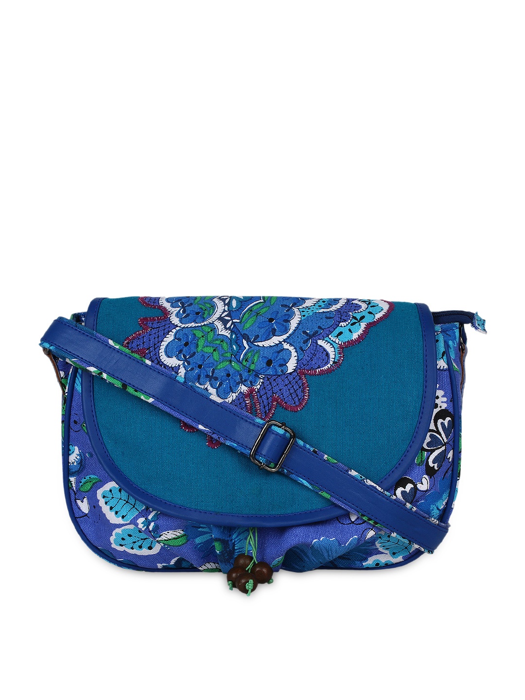 

Anekaant Blue Printed Sling Bag