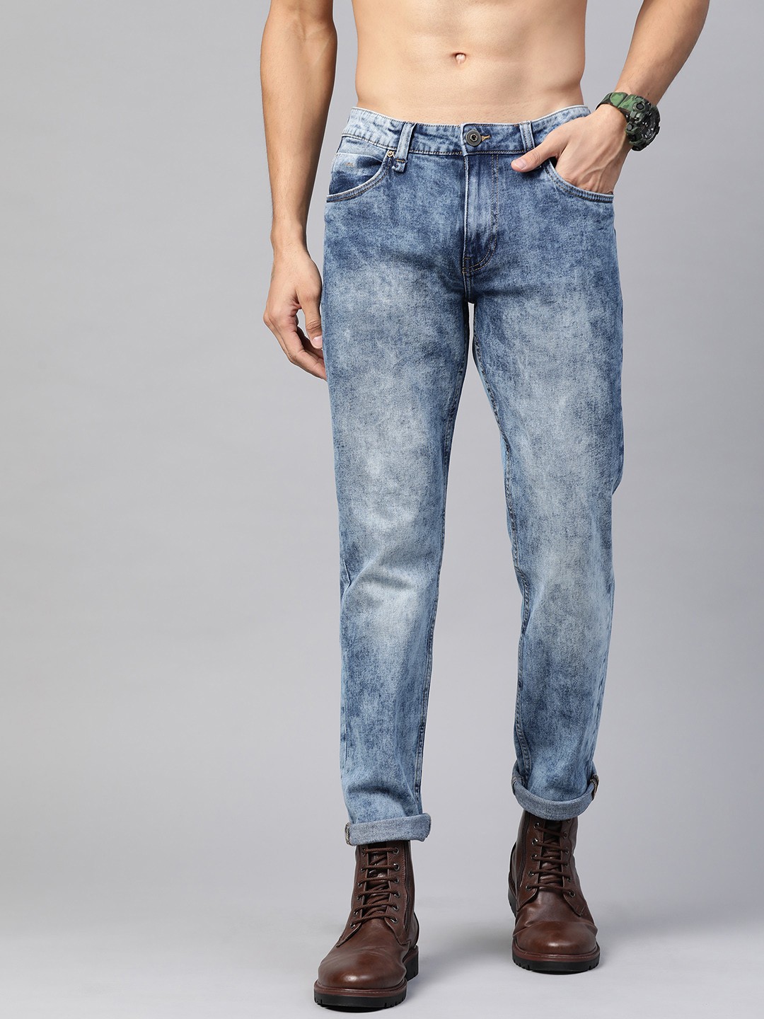 

Roadster Men Blue Slim Tapered Fit Light Fade Stretchable Jeans