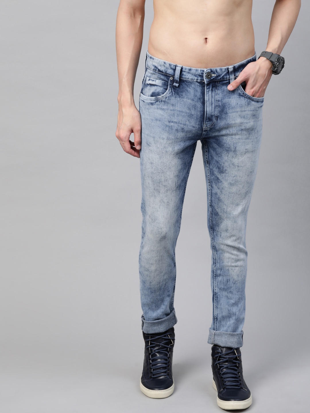 

Roadster Men Blue Skinny Fit Light Fade Stretchable Jeans