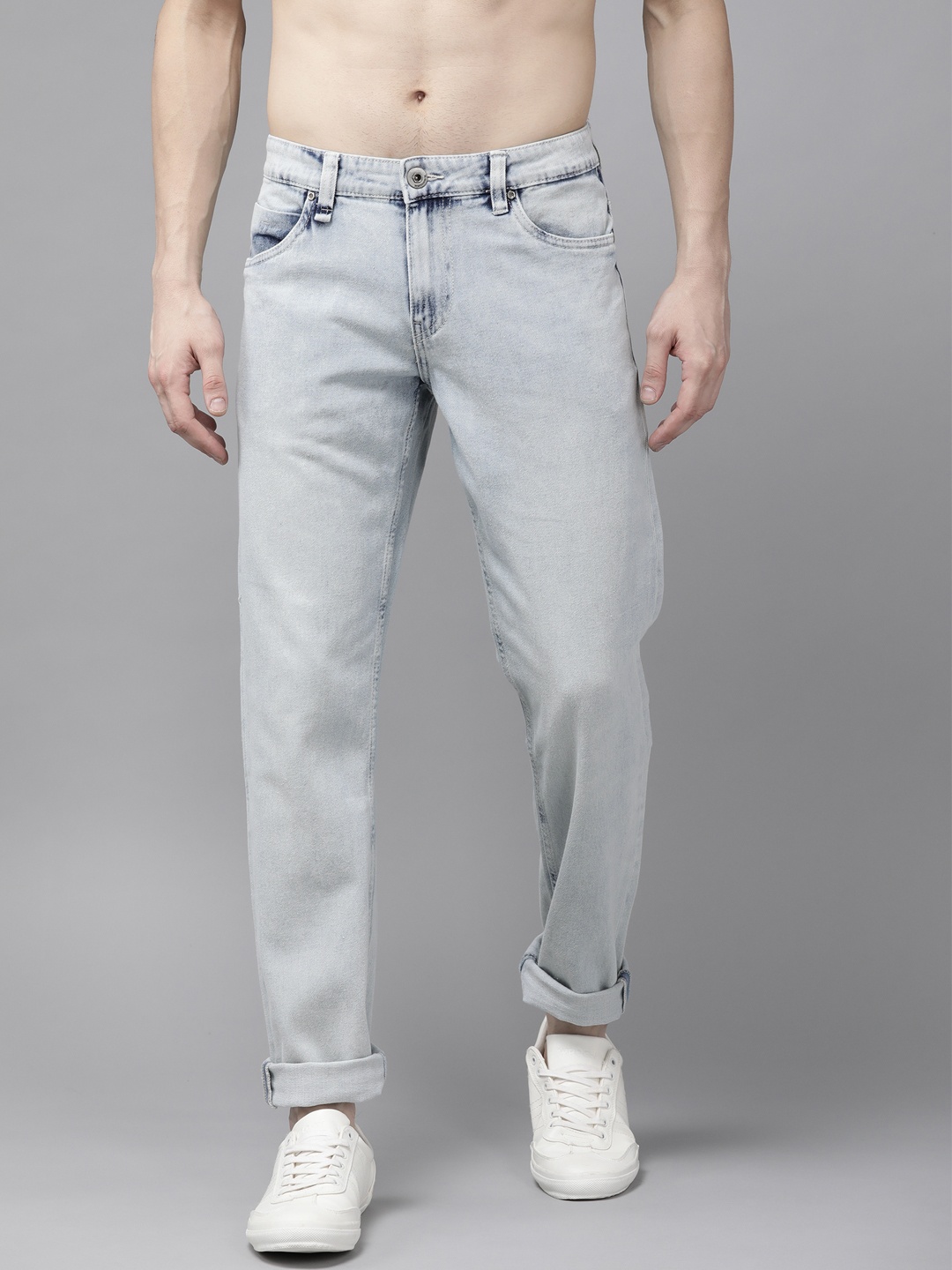 

Roadster Men Blue Carrot Fit Stretchable Jeans
