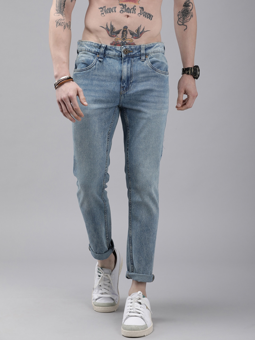 

Roadster Men Blue Slim Fit Heavy Fade Stretchable Jeans