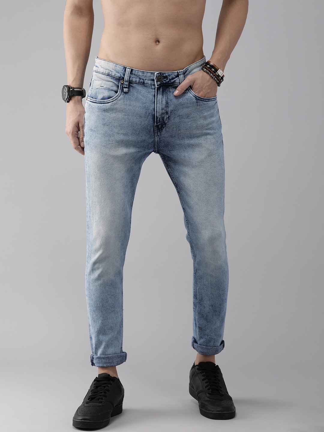 

Roadster Men Blue Super Skinny Fit Heavy Fade Stretchable Jeans