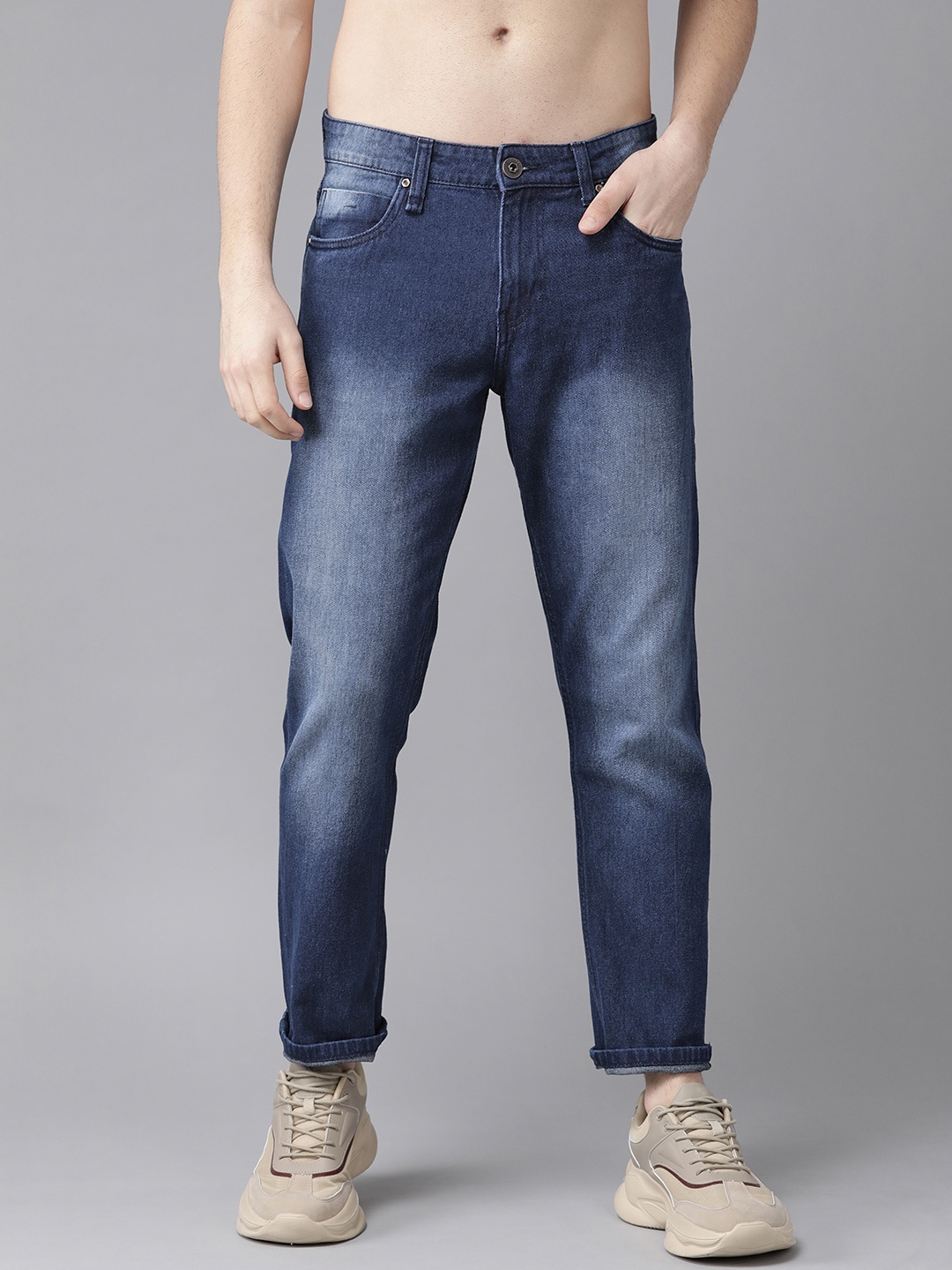 

Roadster Men Navy Blue Slim Fit Light Fade Stretchable Jeans