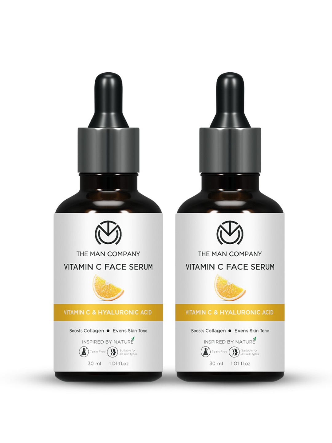 

THE MAN COMPANY Set of 2 Vitamin C Face Serum with Hyaluronic Acid, White