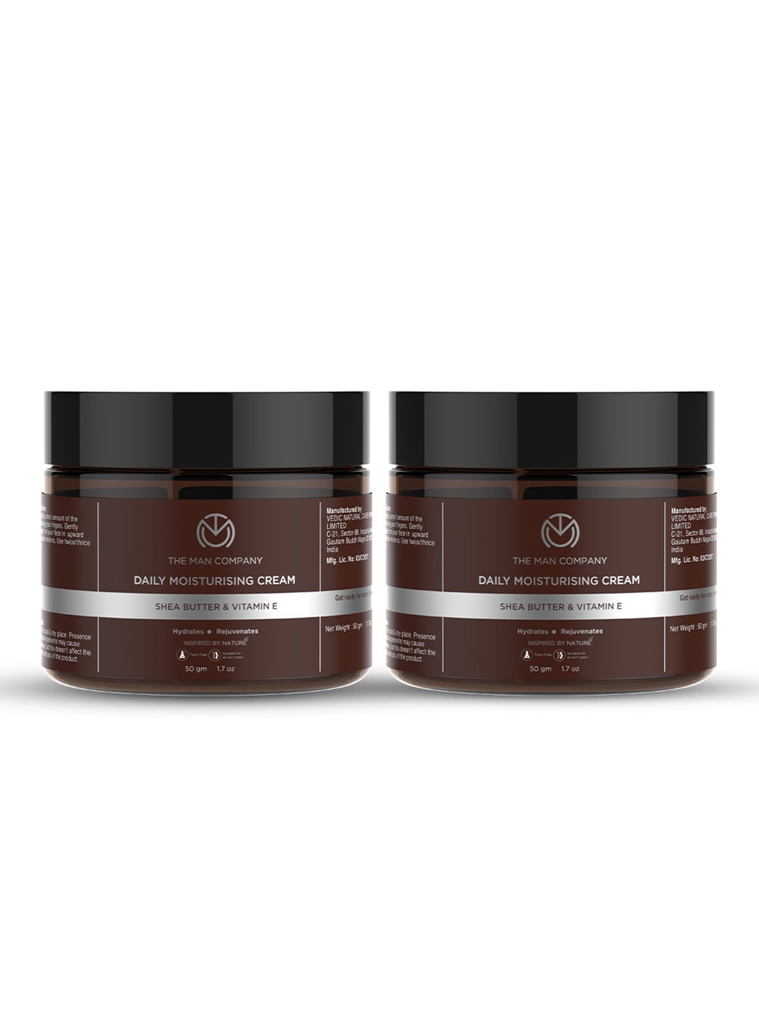 

THE MAN COMPANY Set of 2 Shea Butter & Vitamin E Daily Moisturising Creams, Brown