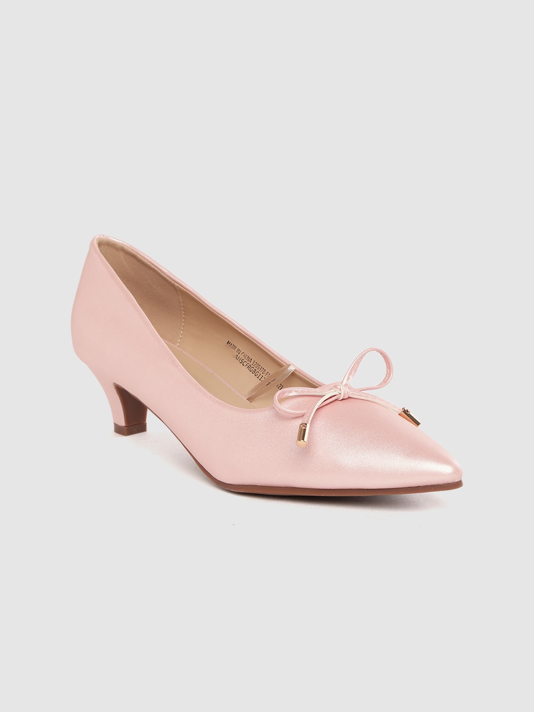 

Allen Solly Women Pink Solid Pumps with Bow Detail