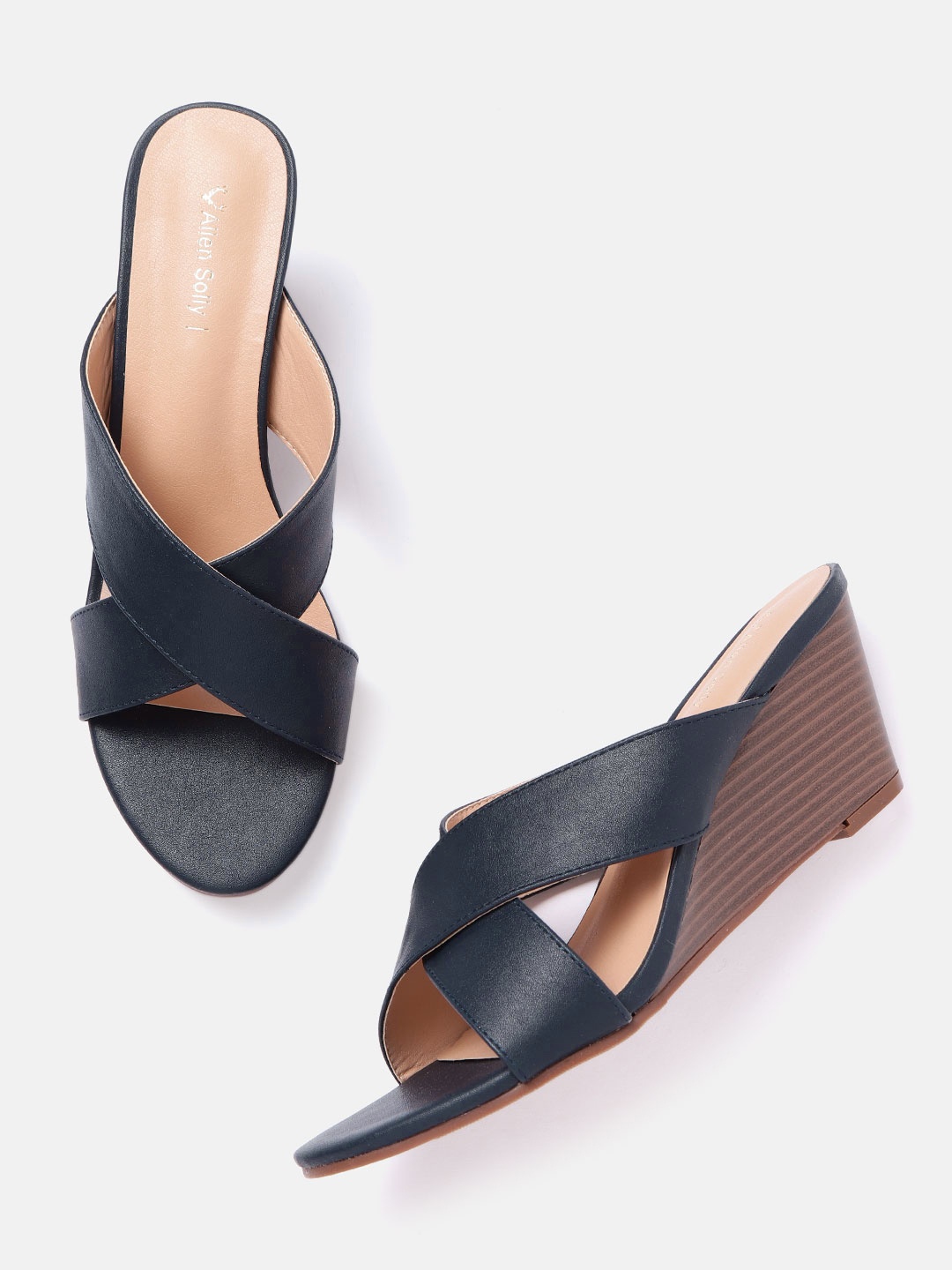 

Allen Solly Women Navy Blue Solid Wedges