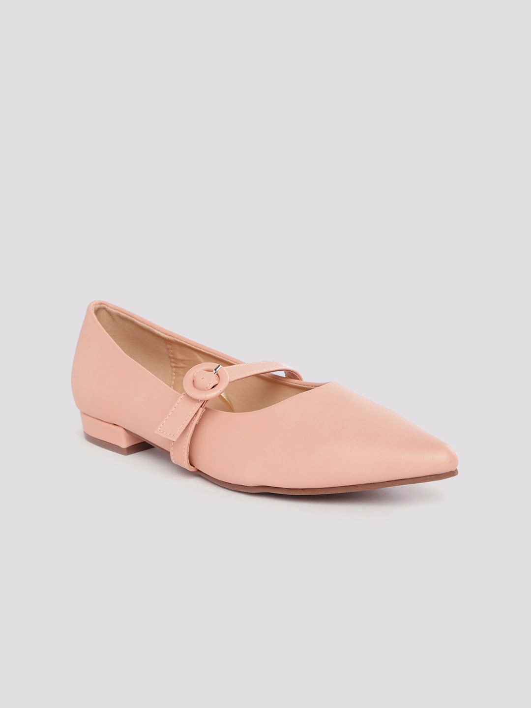 

Allen Solly Women Peach-Coloured Solid Ballerinas