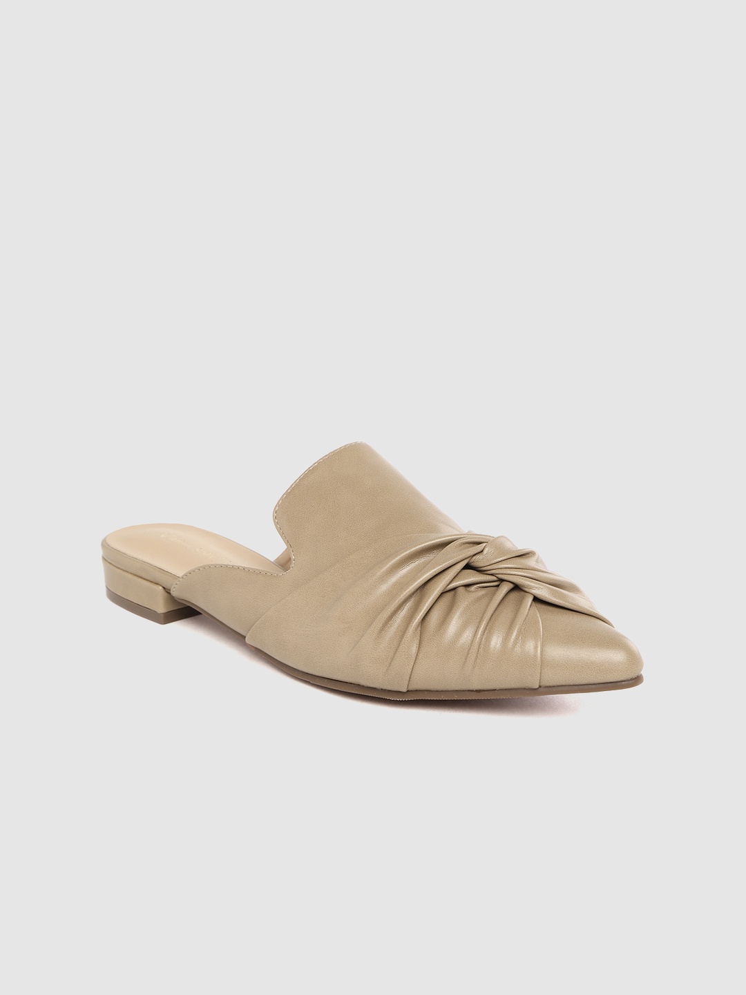 

Allen Solly Women Beige Solid Mules with Twisted Detail