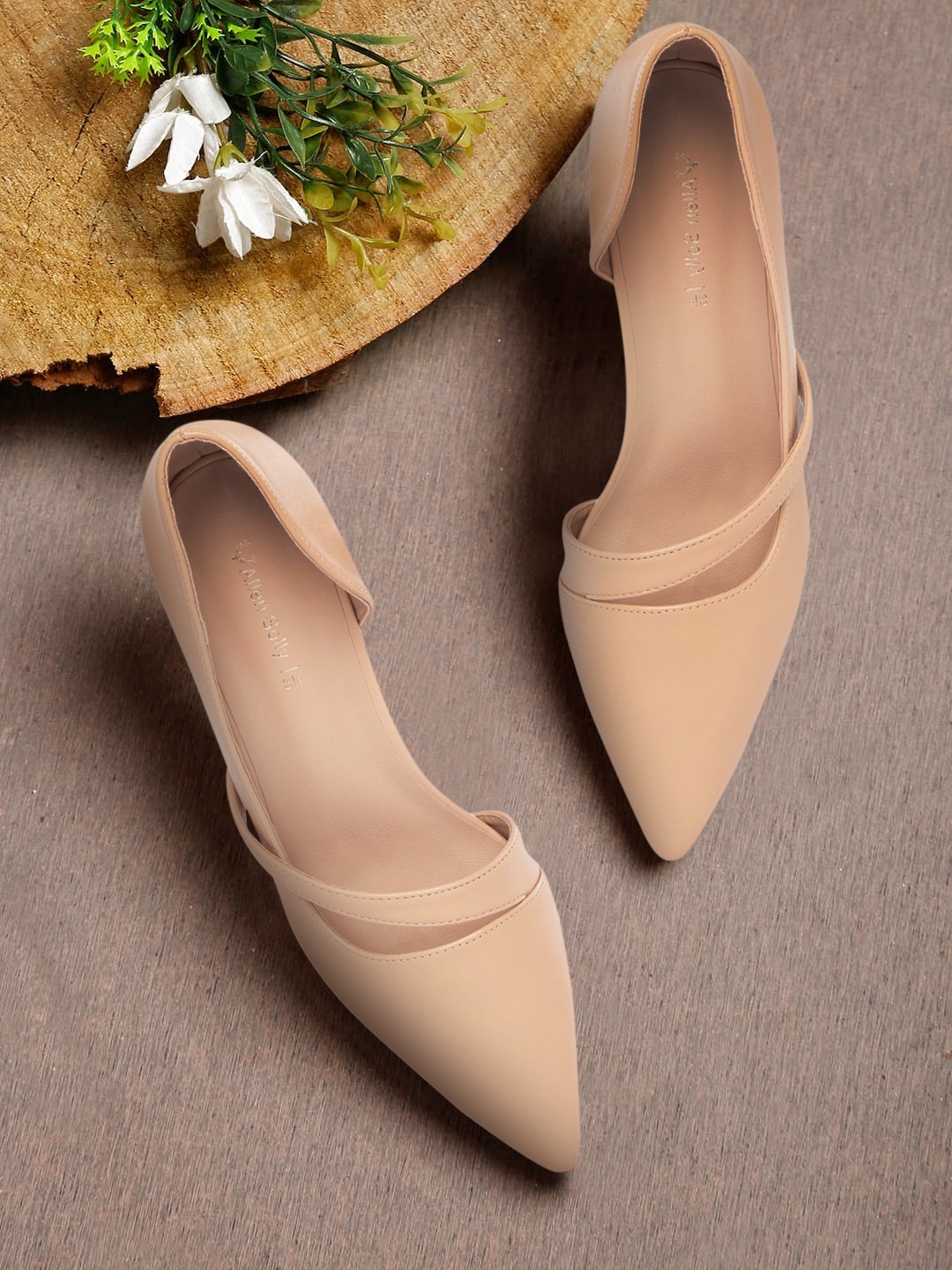 

Allen Solly Women Cream-Coloured Solid Pumps