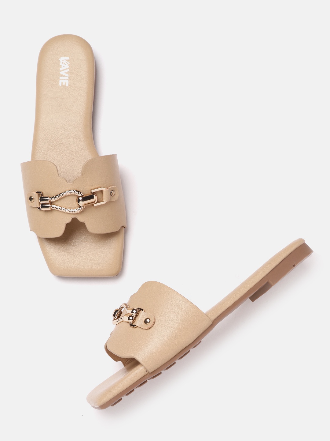 

Lavie Women Beige Open Toe Flats