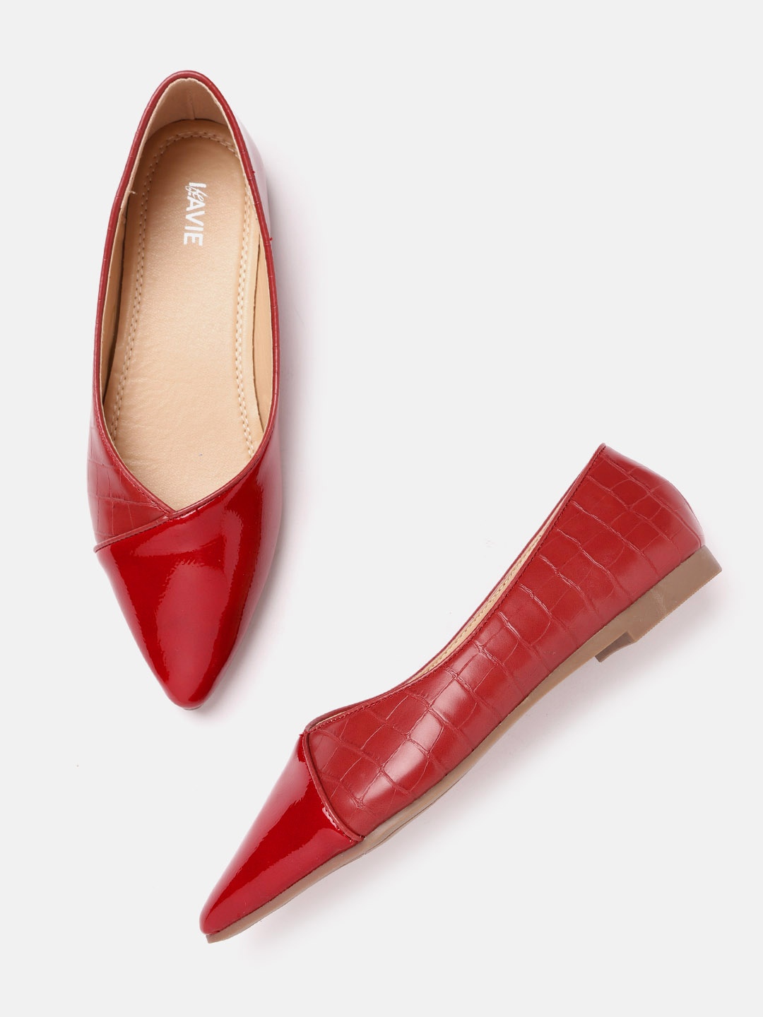 

Lavie Women Red Solid Ballerinas
