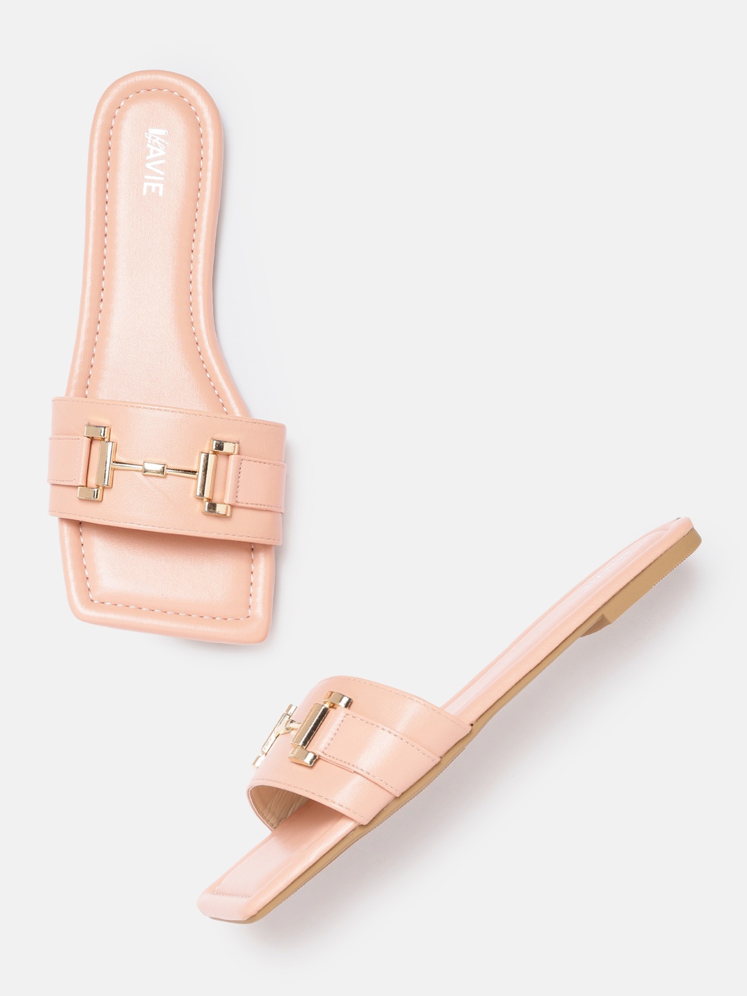 

Lavie Women Peach-Coloured Open Toe Flats
