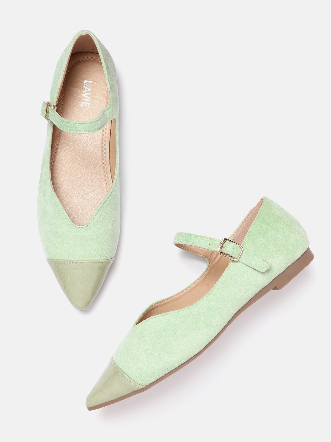 

Lavie Women Green Solid Ballerinas
