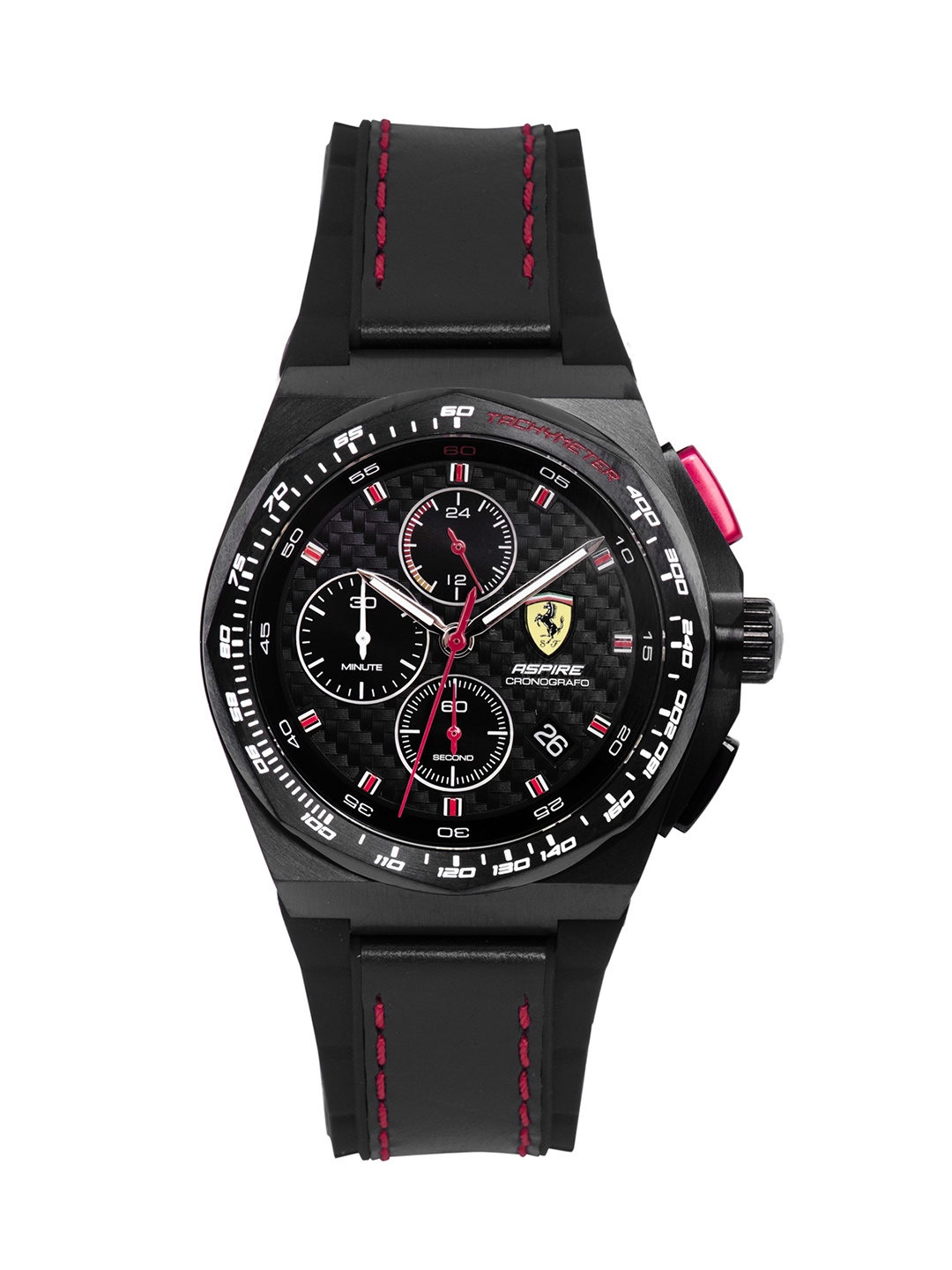 

SCUDERIA FERRARI Men Black Aspire Chronograph Watch 0830792