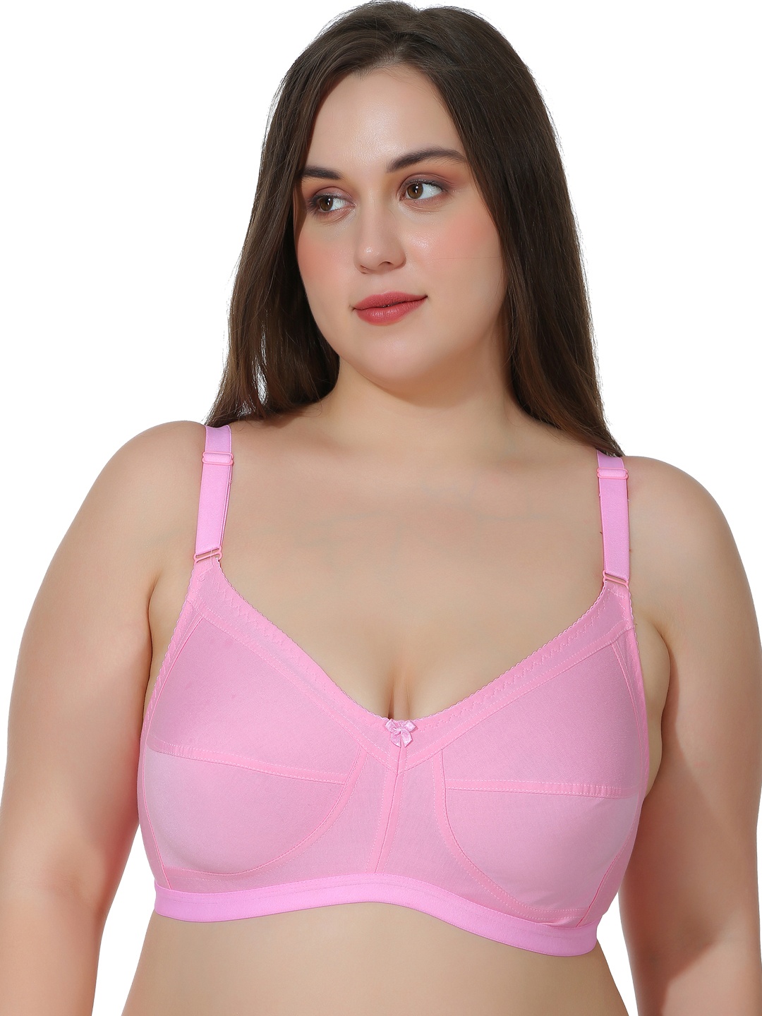 

Leading Lady Plus Size Pink Solid Full Coverage Everyday Bra P-CONCENT-PK